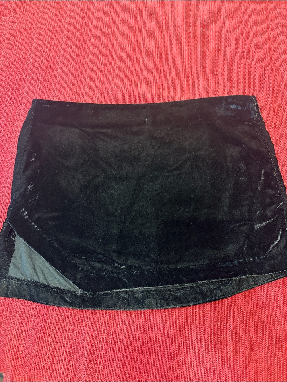 Free People Black Textured Velvet Miniskirt– Size 30-32 waist or Size 10-12